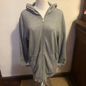 Theory Heather Gray Zip-Up Jacket